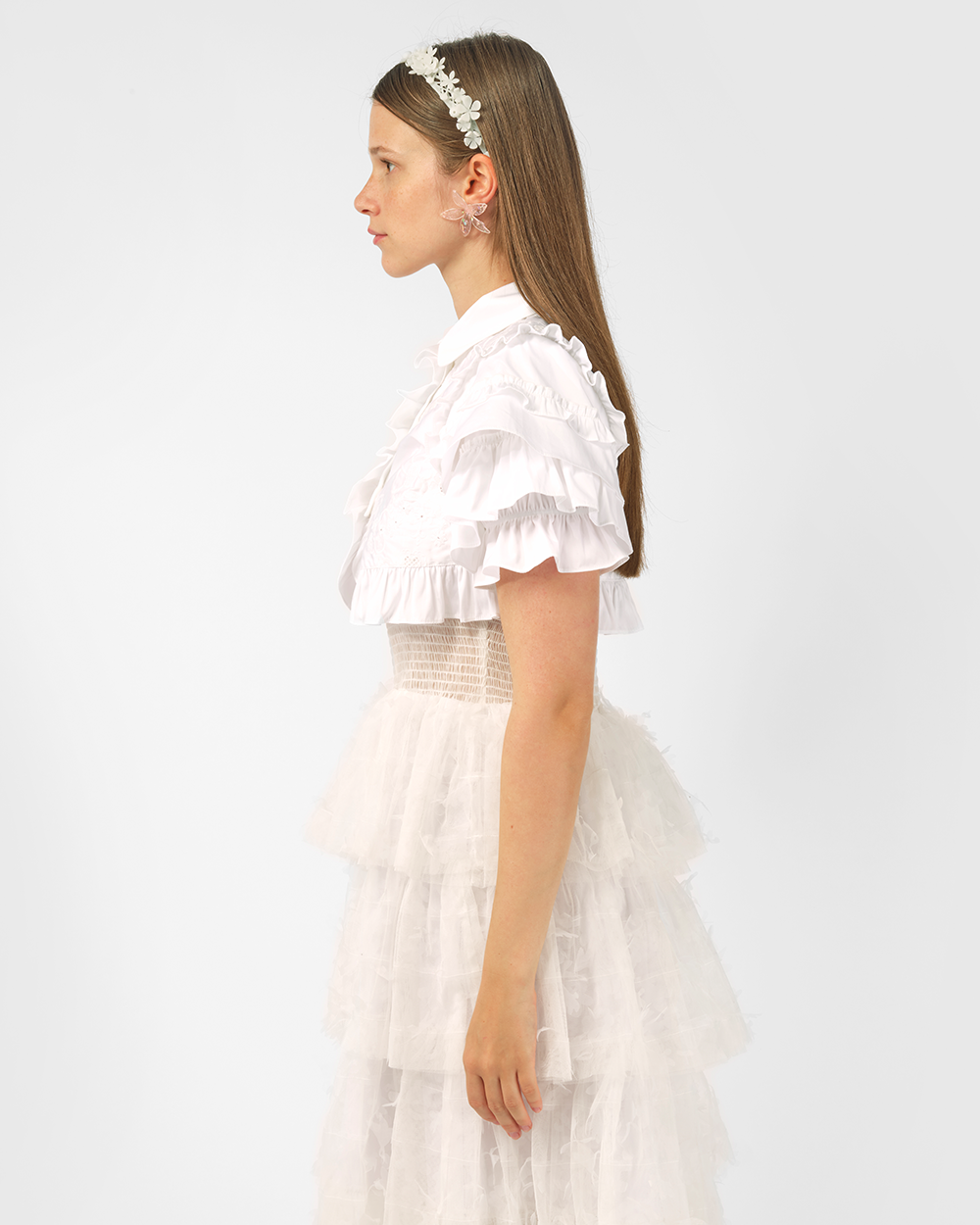 BRODERIE ANGLAISE MINI SHIRT