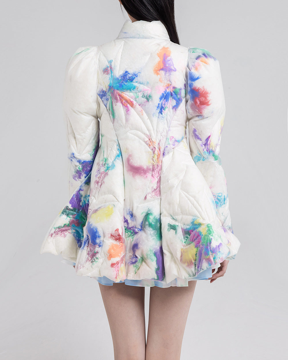 Feather Slim Fit and Flare Puffer Jacket