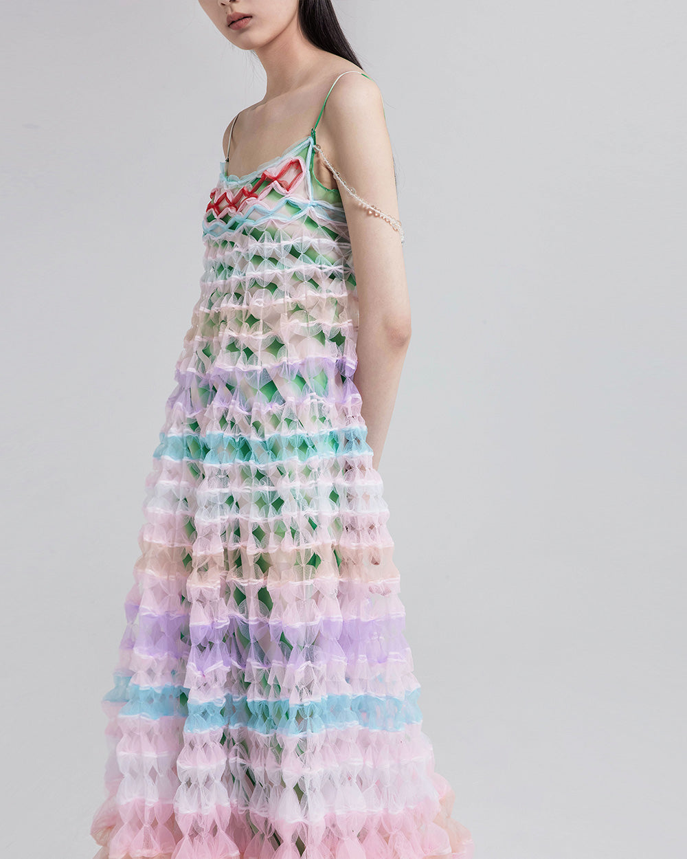 Multi-coloured Pastel Air-Ribbon Dress