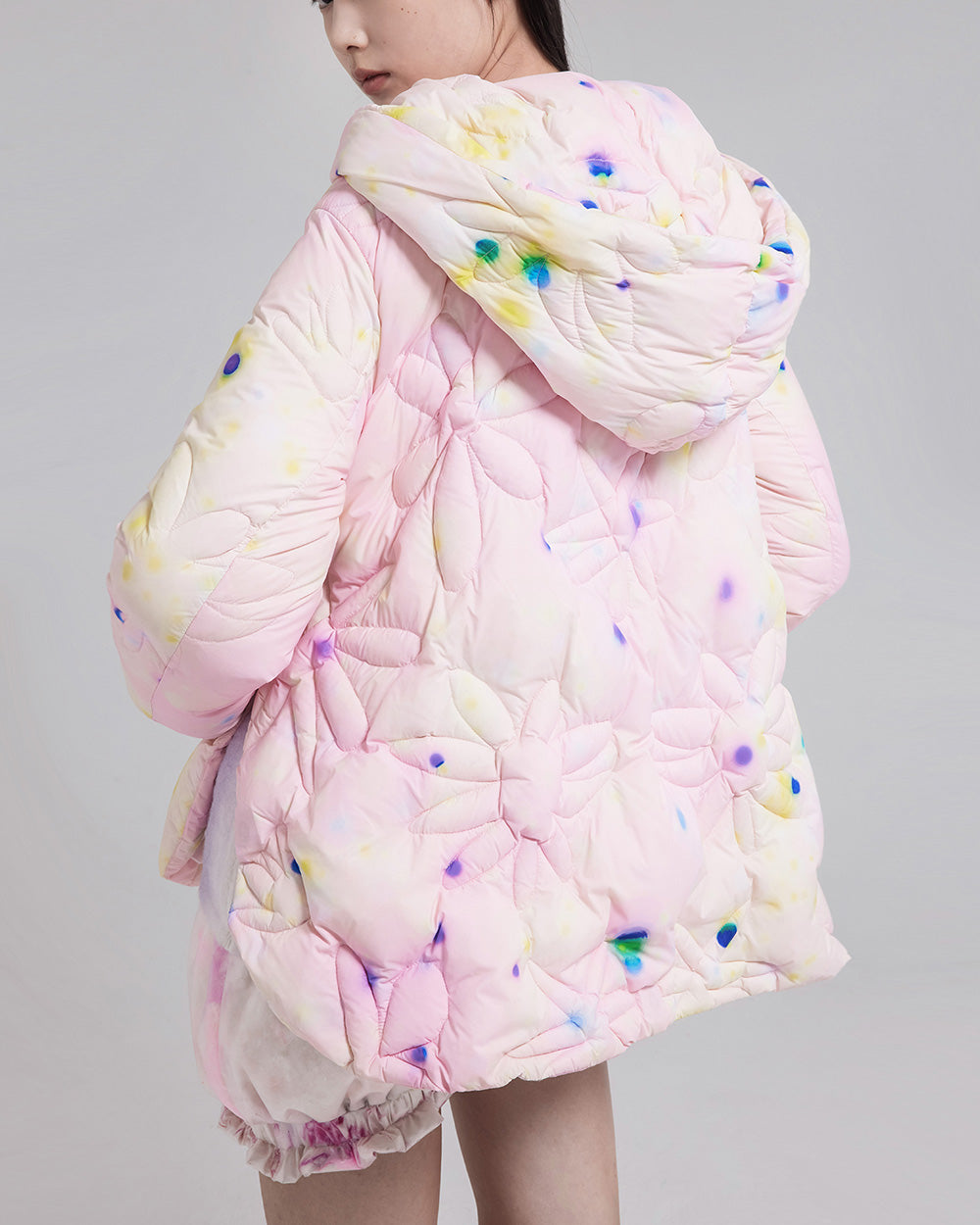 Printed Hooded Puffer Jacket