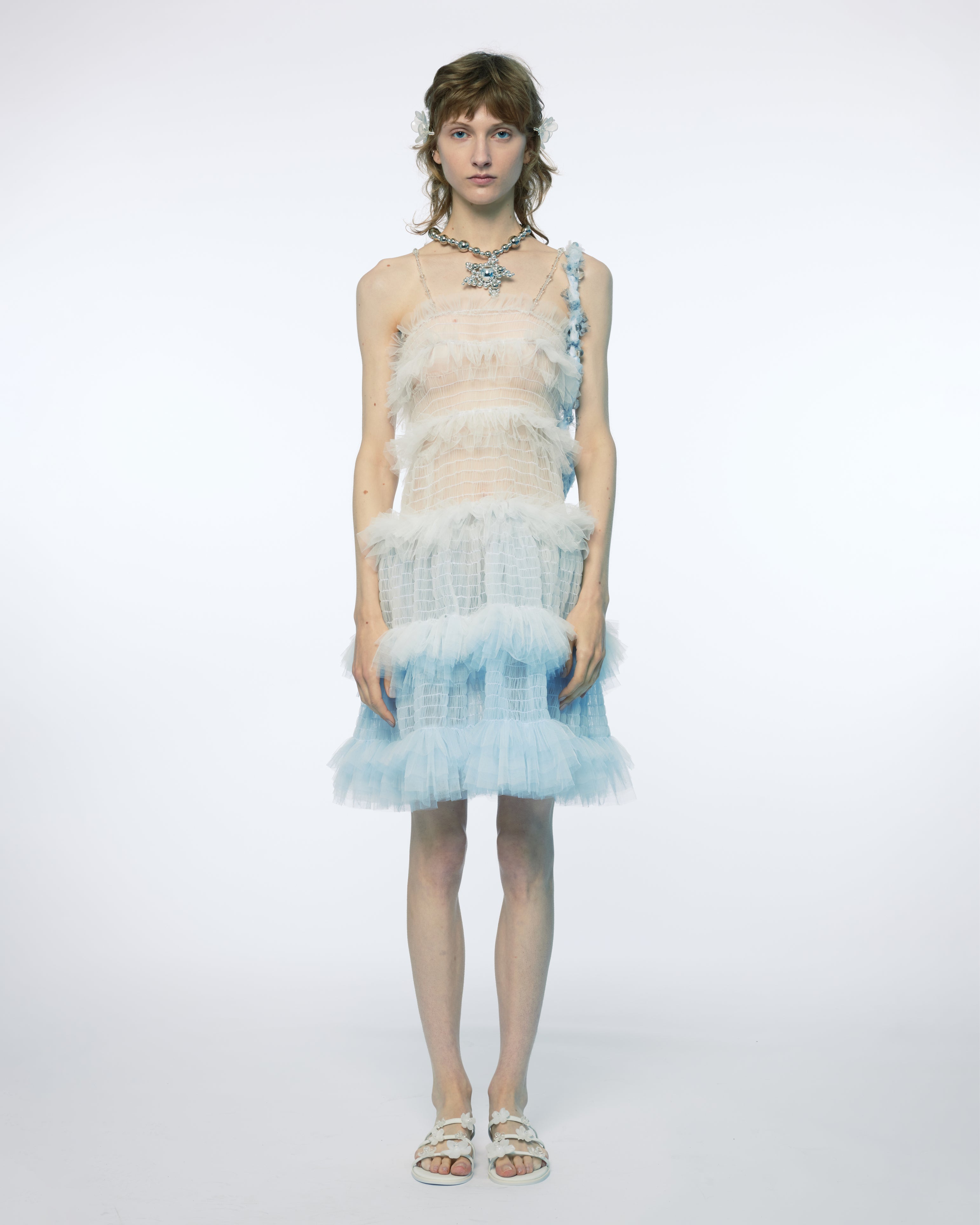 GRADIENT TULLE A-LINE DRESS