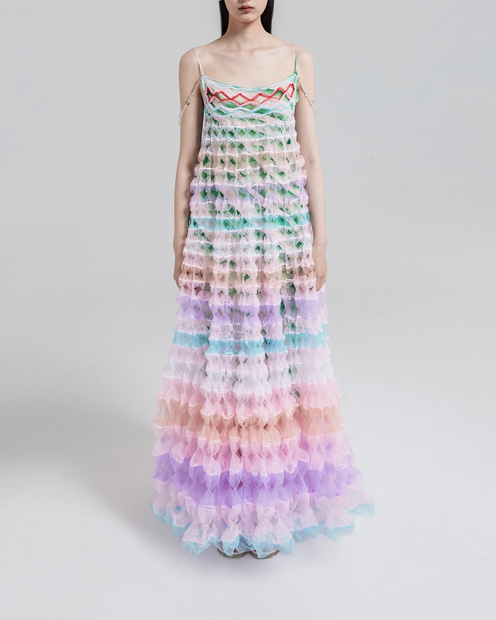 Multi-coloured Pastel Air-Ribbon Dress