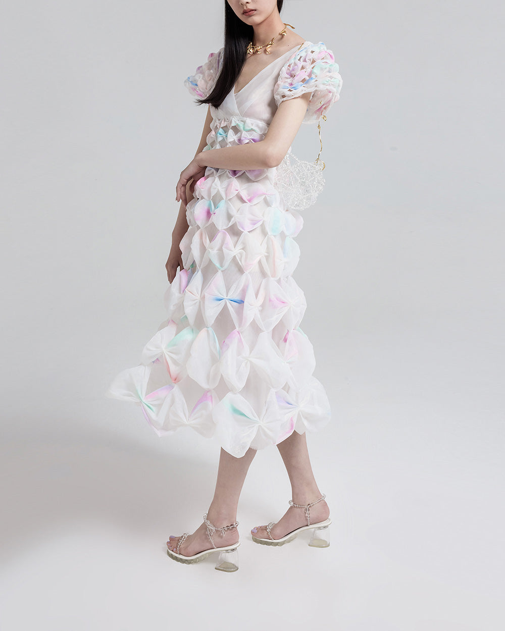 Air-Ribbon Cross Over Bust Dress