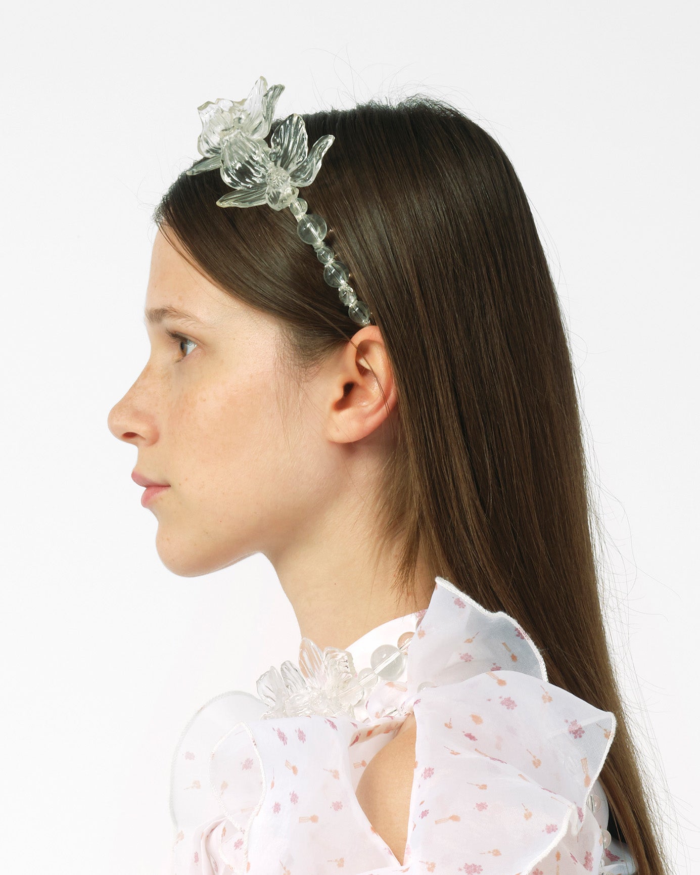 WOMEN CLEAR TRANSPARENT HAIR BAND HEADBAND EVENING WEAR