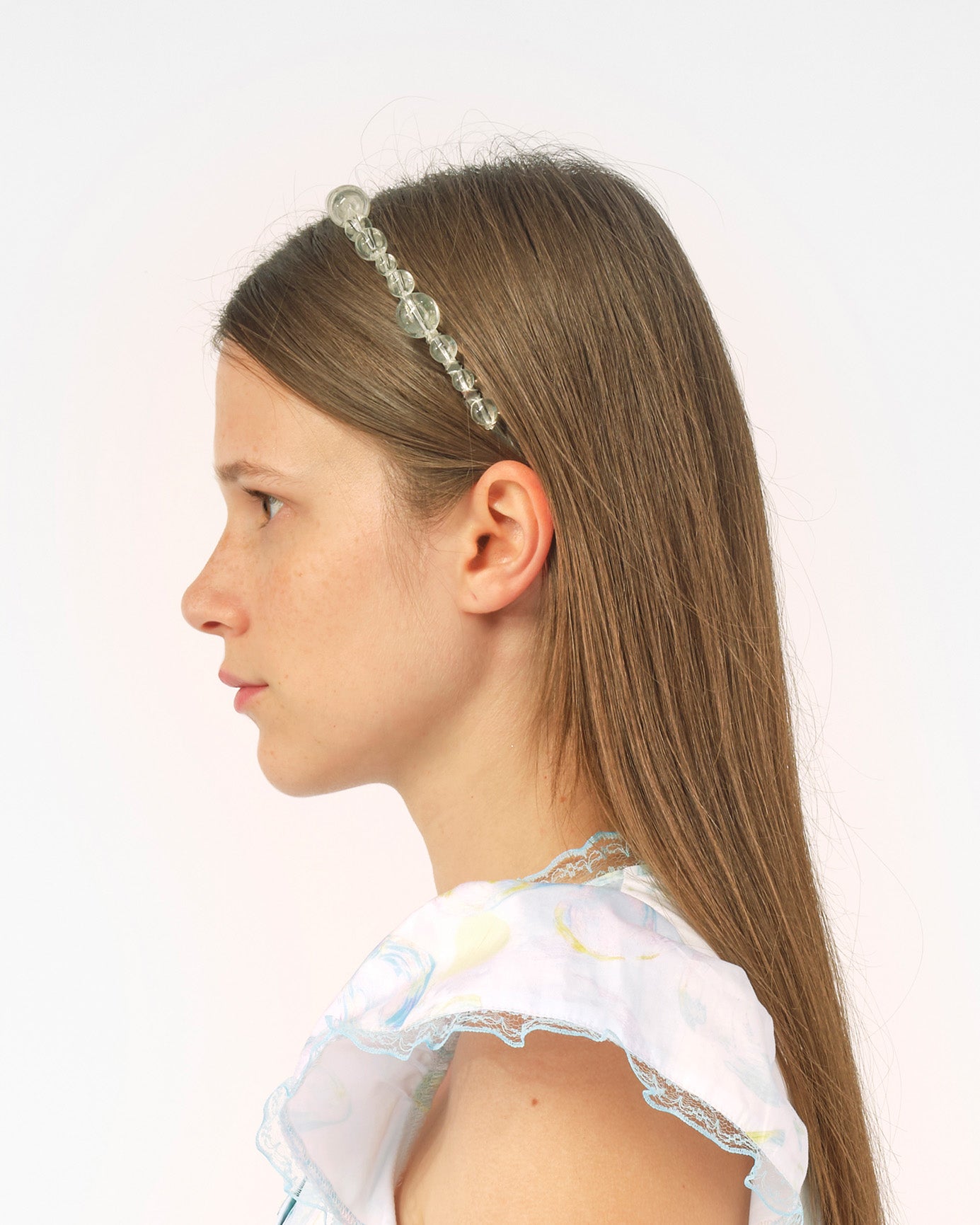 WOMEN CLEAR TRANSPARENT HAIR BAND HEADBAND EVENING WEAR