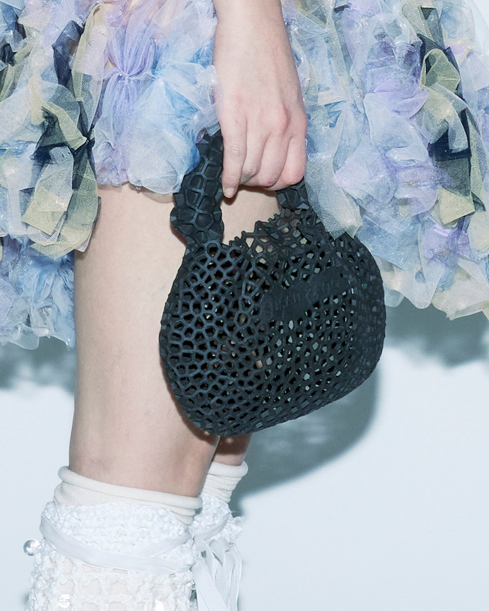 3D PRINTED CRYSTAL RESIN  HONEYCOMB PATTERNS BUBBLE-SHAPED HANDLE WOMEN BAG