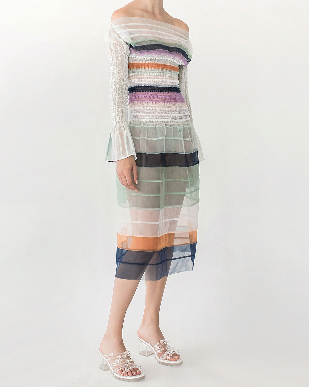 STRIPE SMOCK DRESS