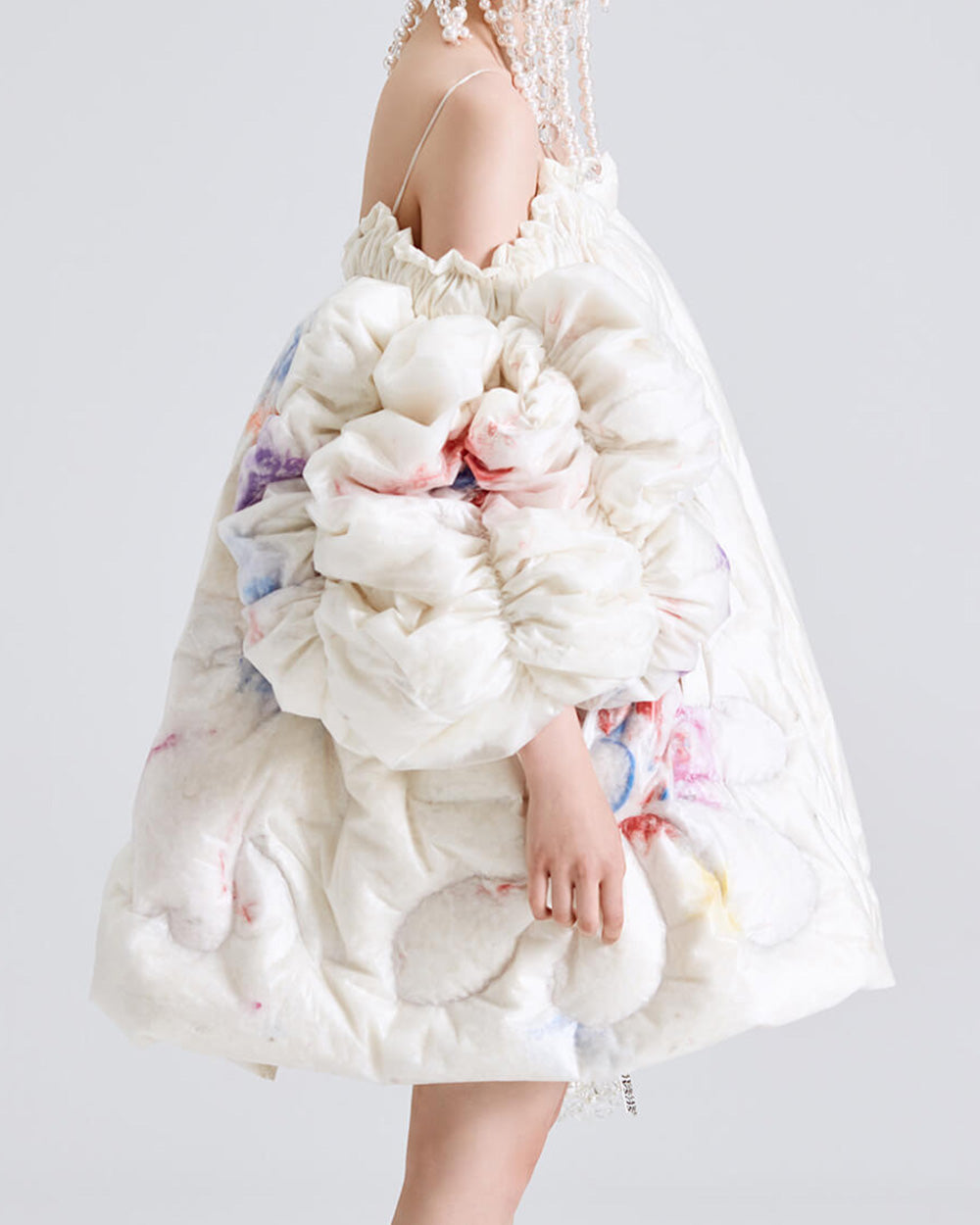 Feather Puff Dress Coat