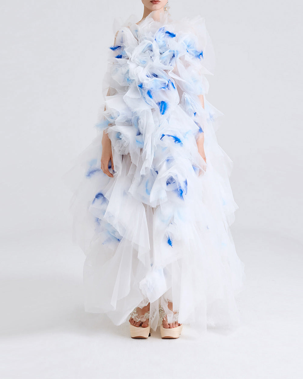 Organza Abstract Frill Dress