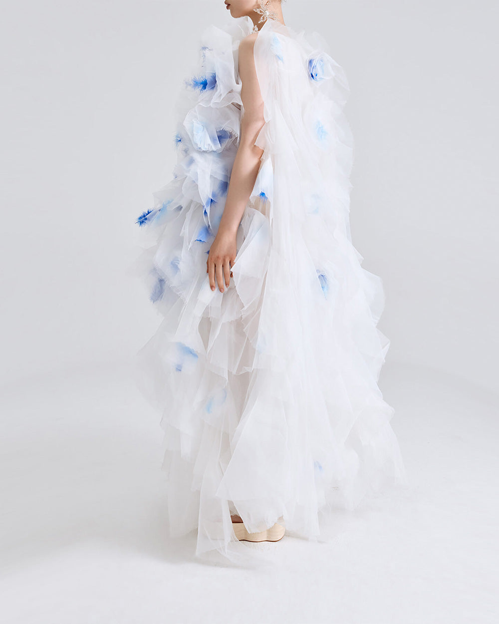 Organza Abstract Frill Dress