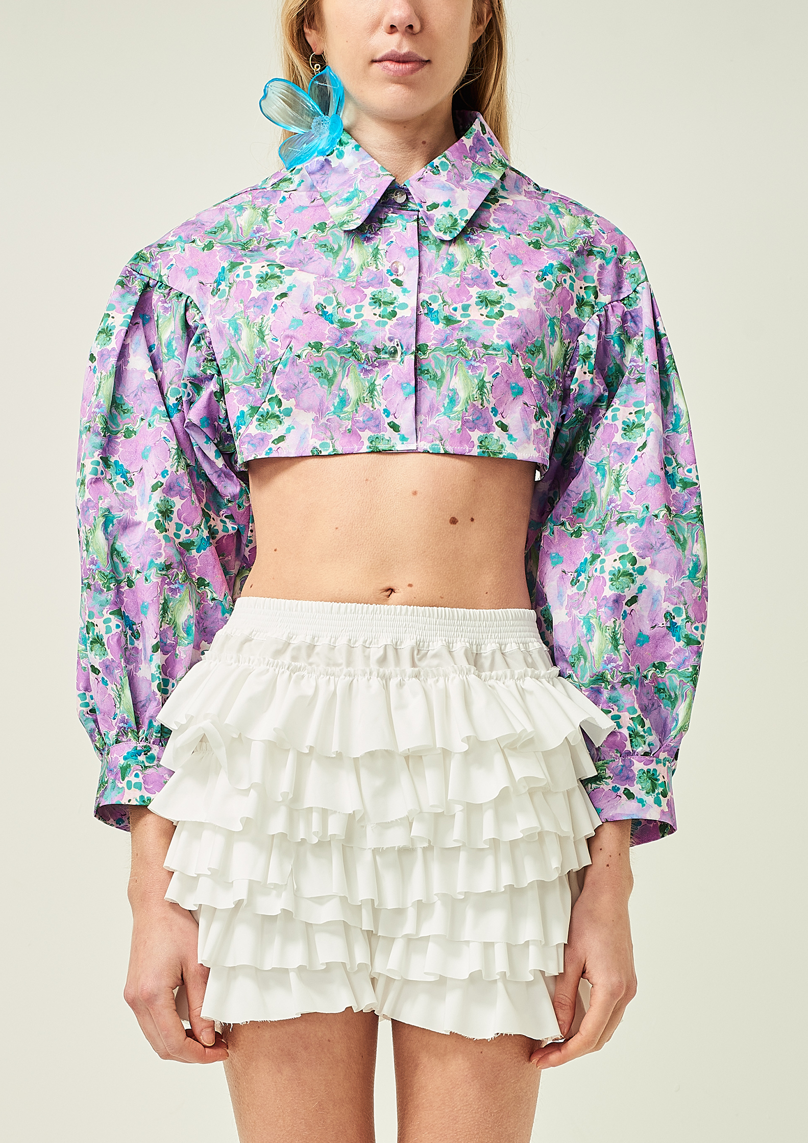 CROPPED POPLIN SHIRT