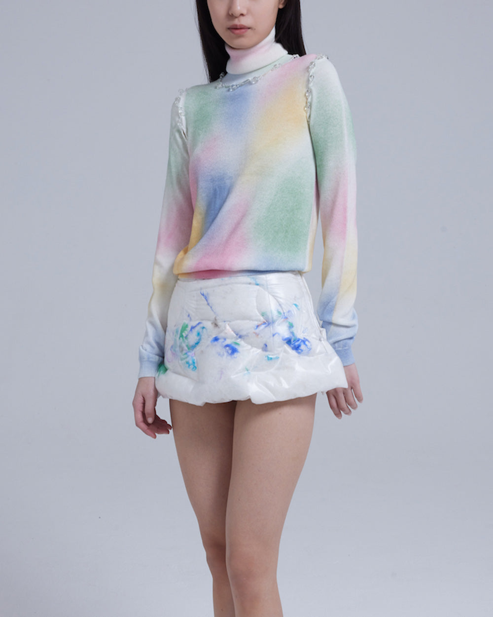 Bubble Bead Seams Knit Jumper