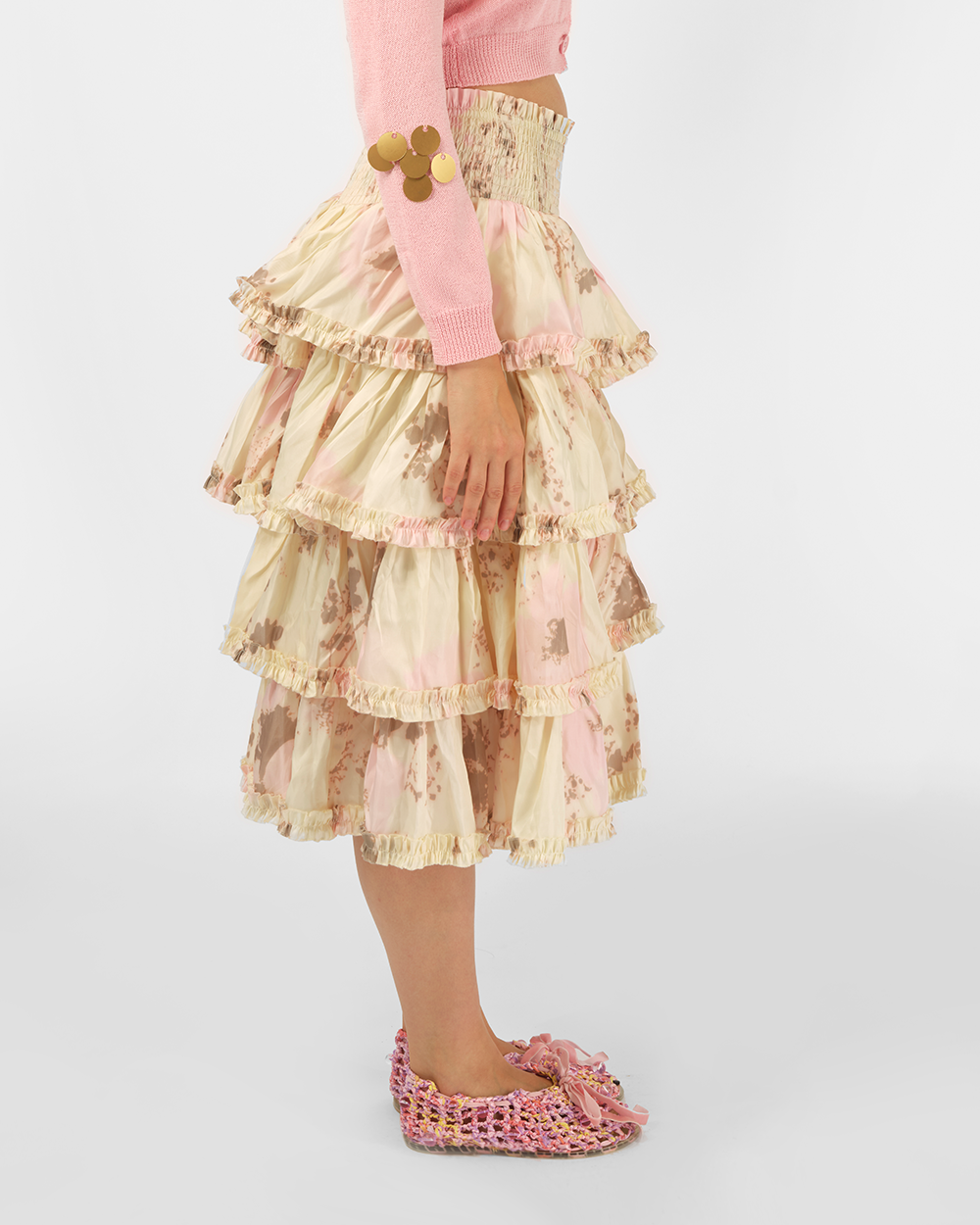 TIERED TULLE RUFFLE SKIRT