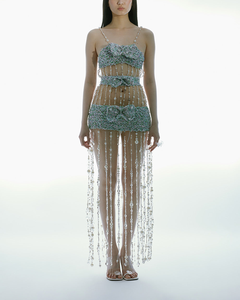 BEADED CROCHET DRESS