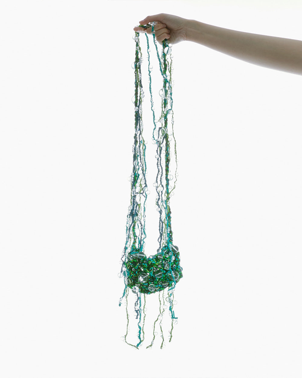 CROCHET TASSEL CROSSBODY BAG