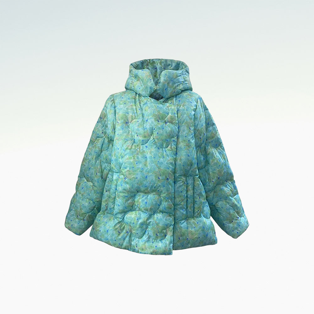 HOODED CLOVER QUILTED PUFFER JACKET