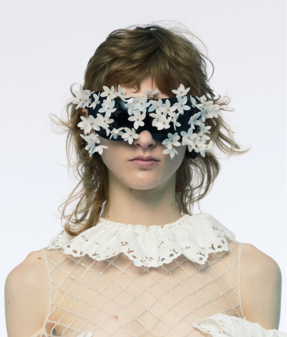 3D PRINTED SCATTERED FLOWER SUNGLASSES