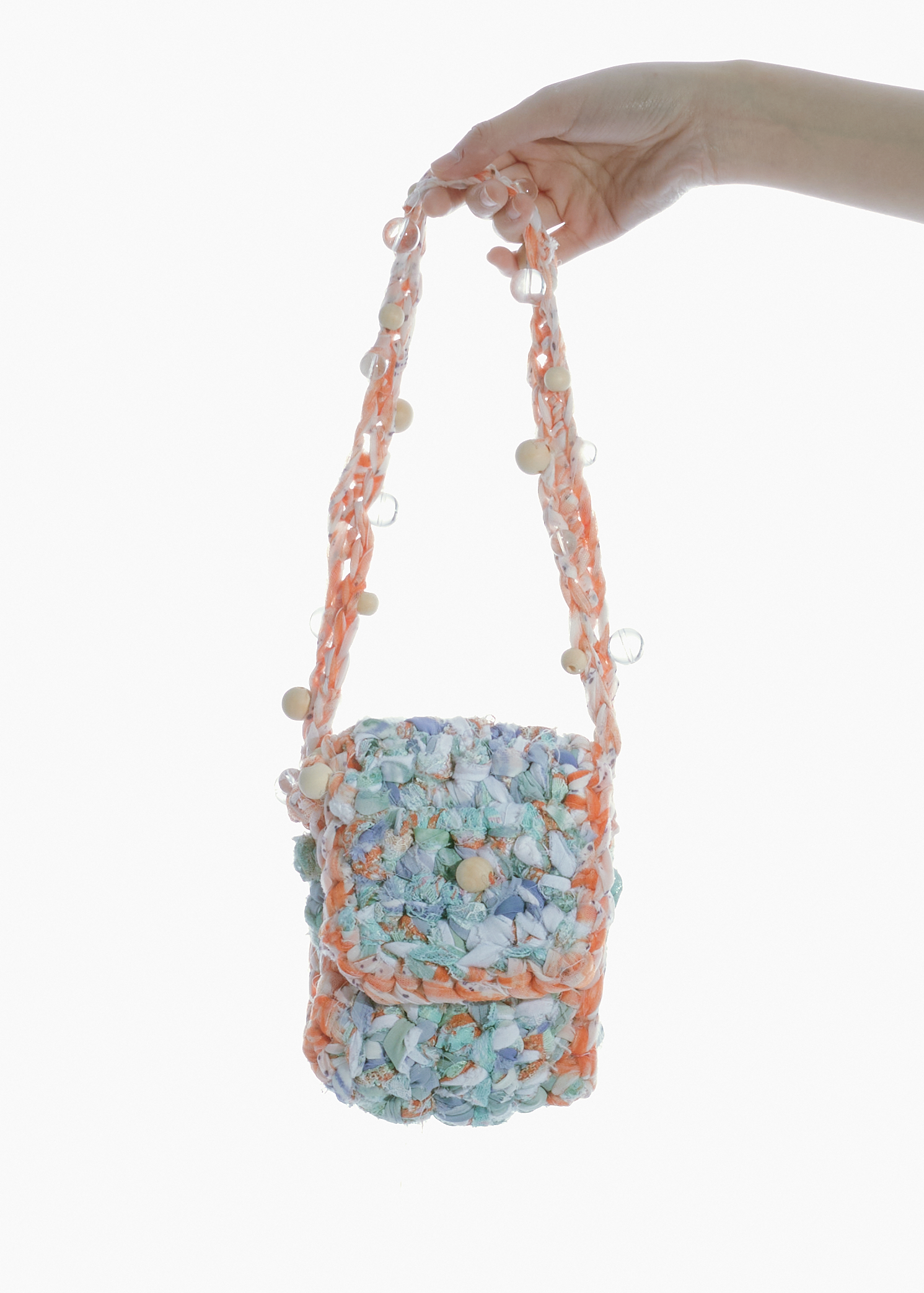 WOMEN SHOULDER CROSSBODY FRILL CROCHET MINI BAG