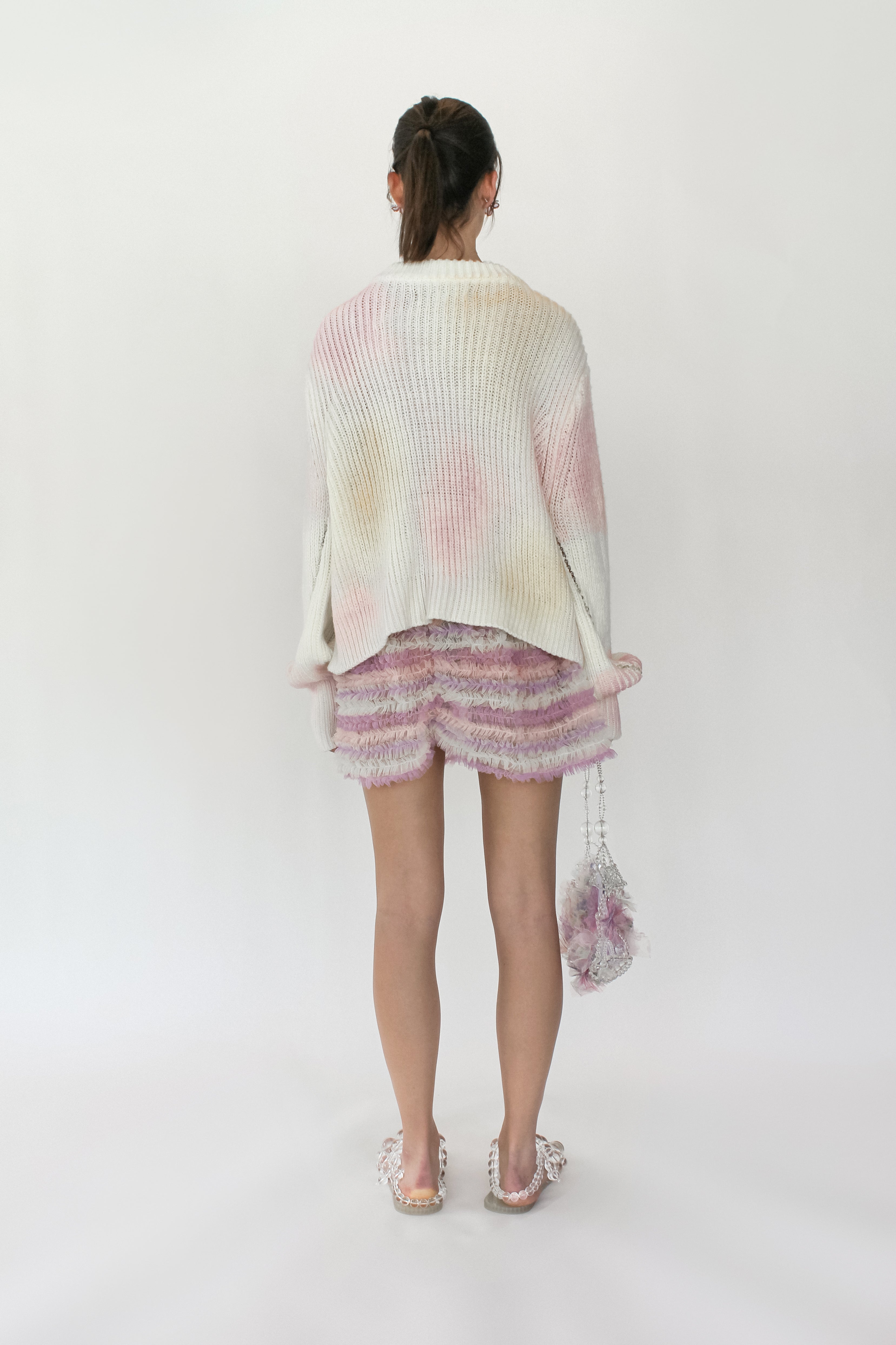 BEAD SLITS KNIT JUMPER