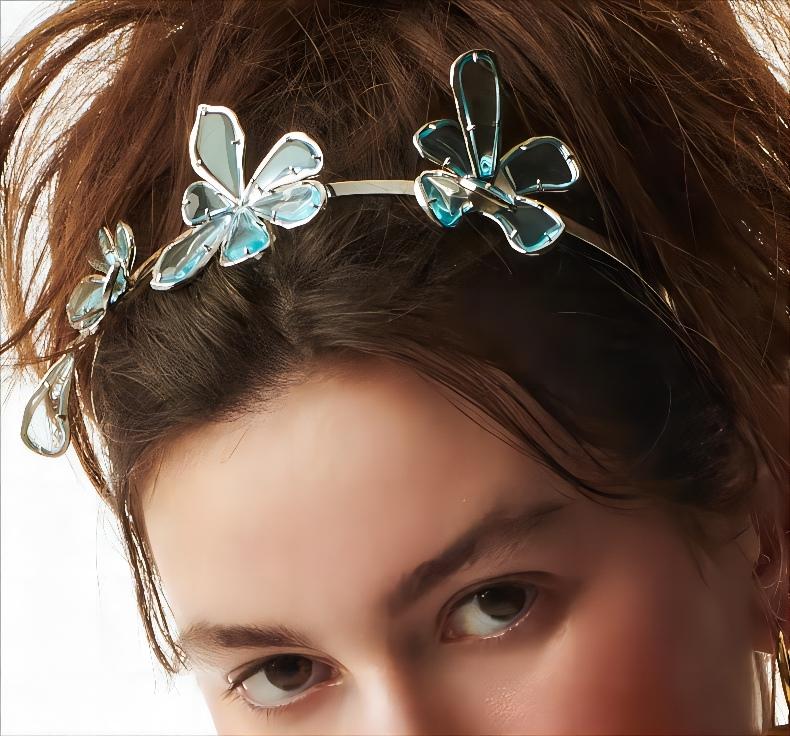 STAIN GLASS FLOWER HEADBAND