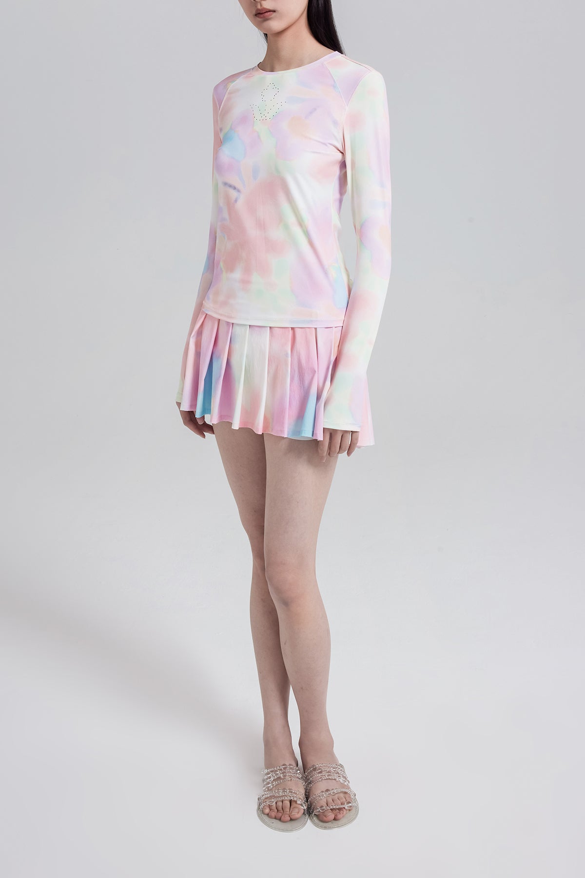 Pastel Sports Pleated Skirt