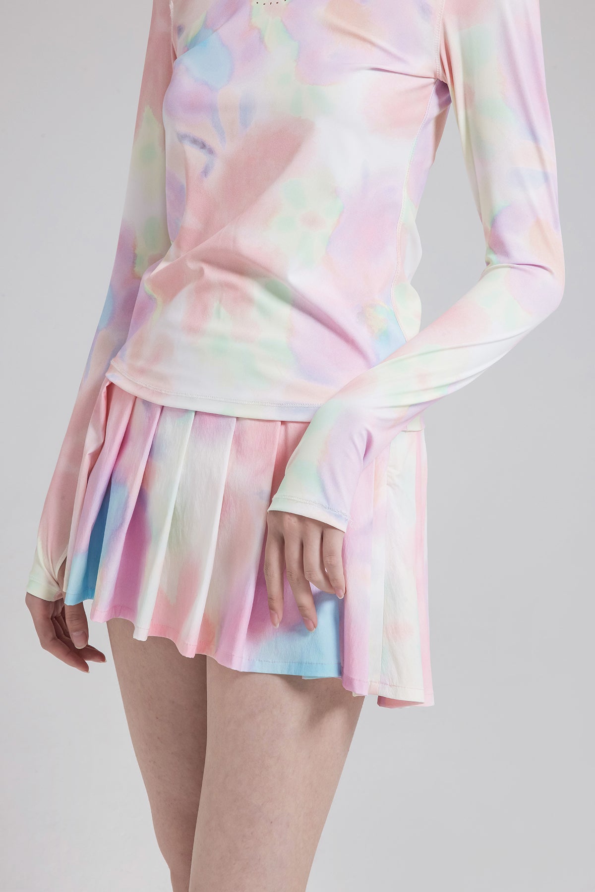 Pastel Sports Pleated Skirt