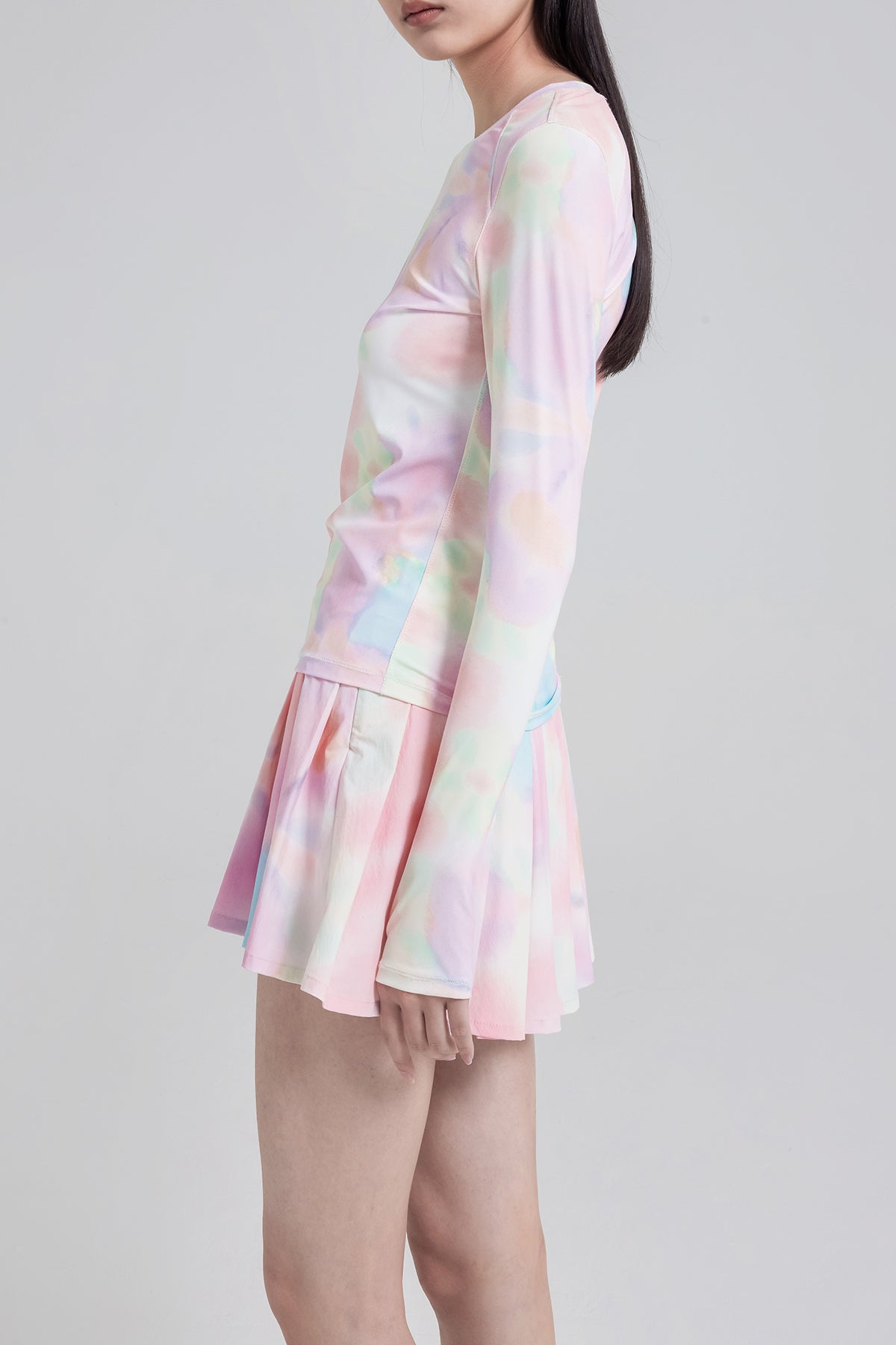 Pastel Sports Pleated Skirt