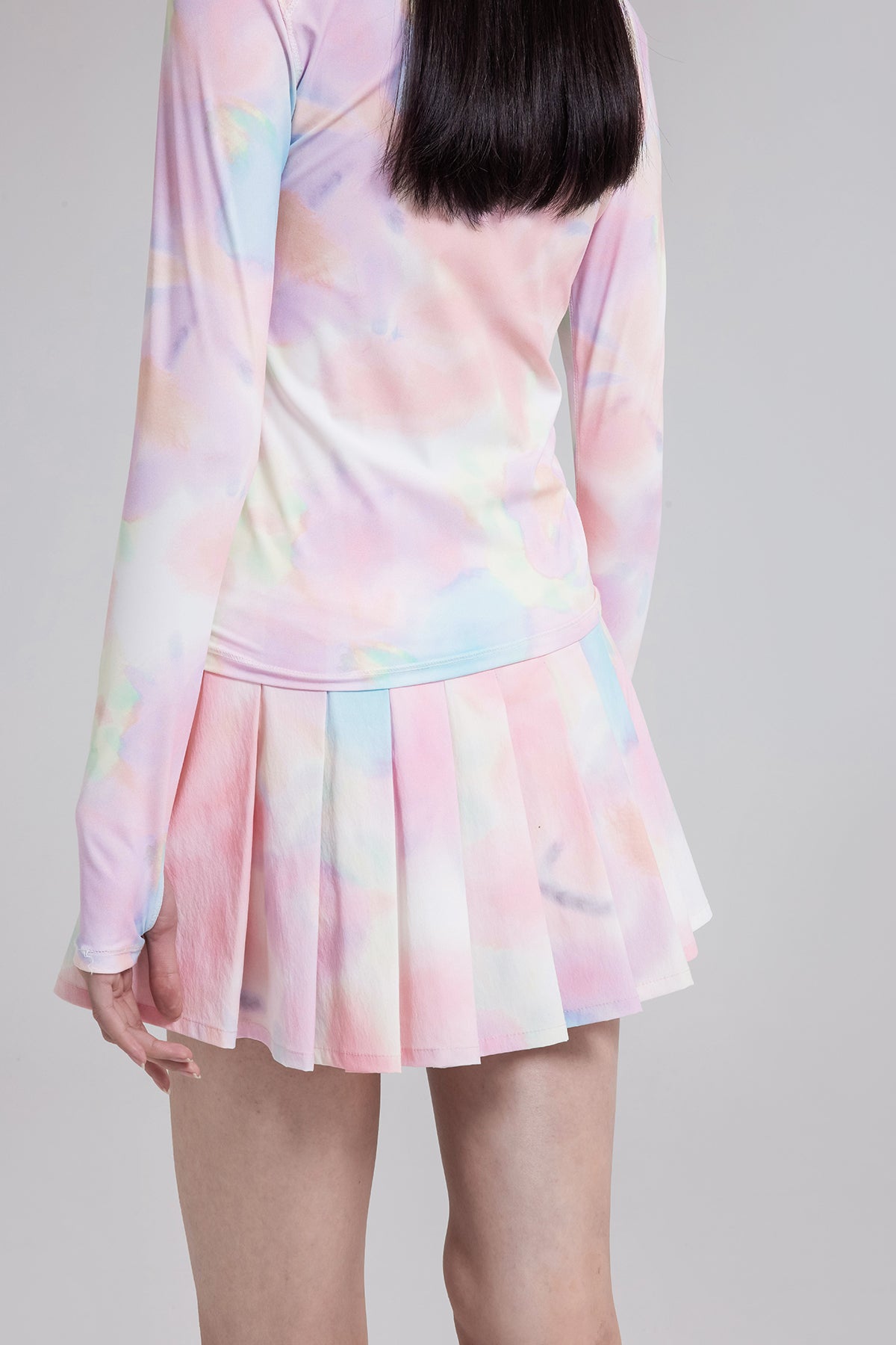 Pastel Sports Pleated Skirt