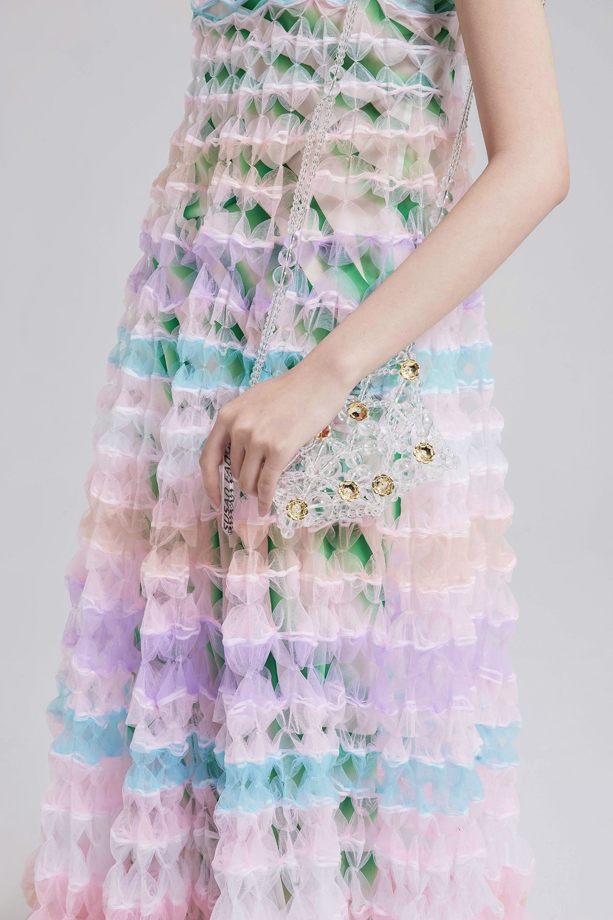 Multi-coloured Pastel Air-Ribbon Dress