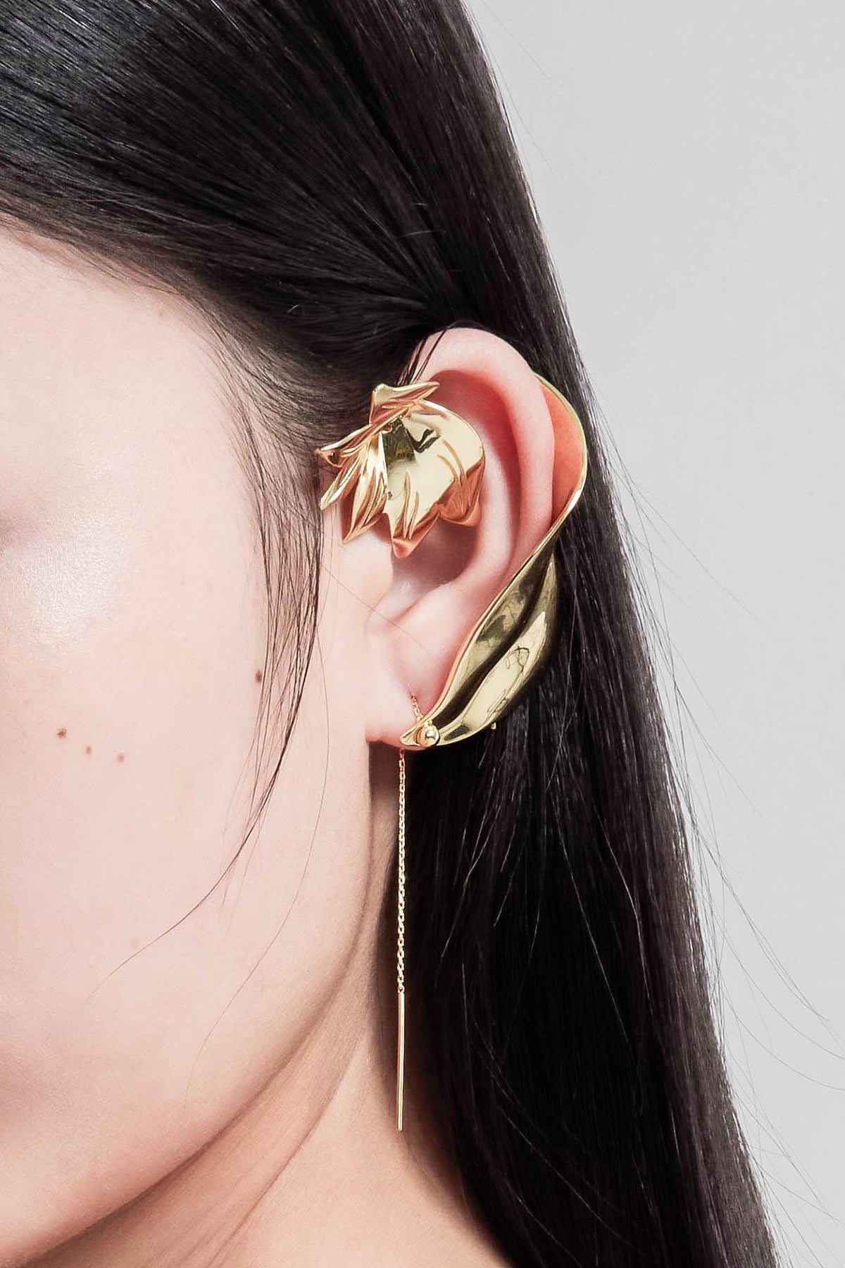 Golden Lotus Forever Love Ear Cuff