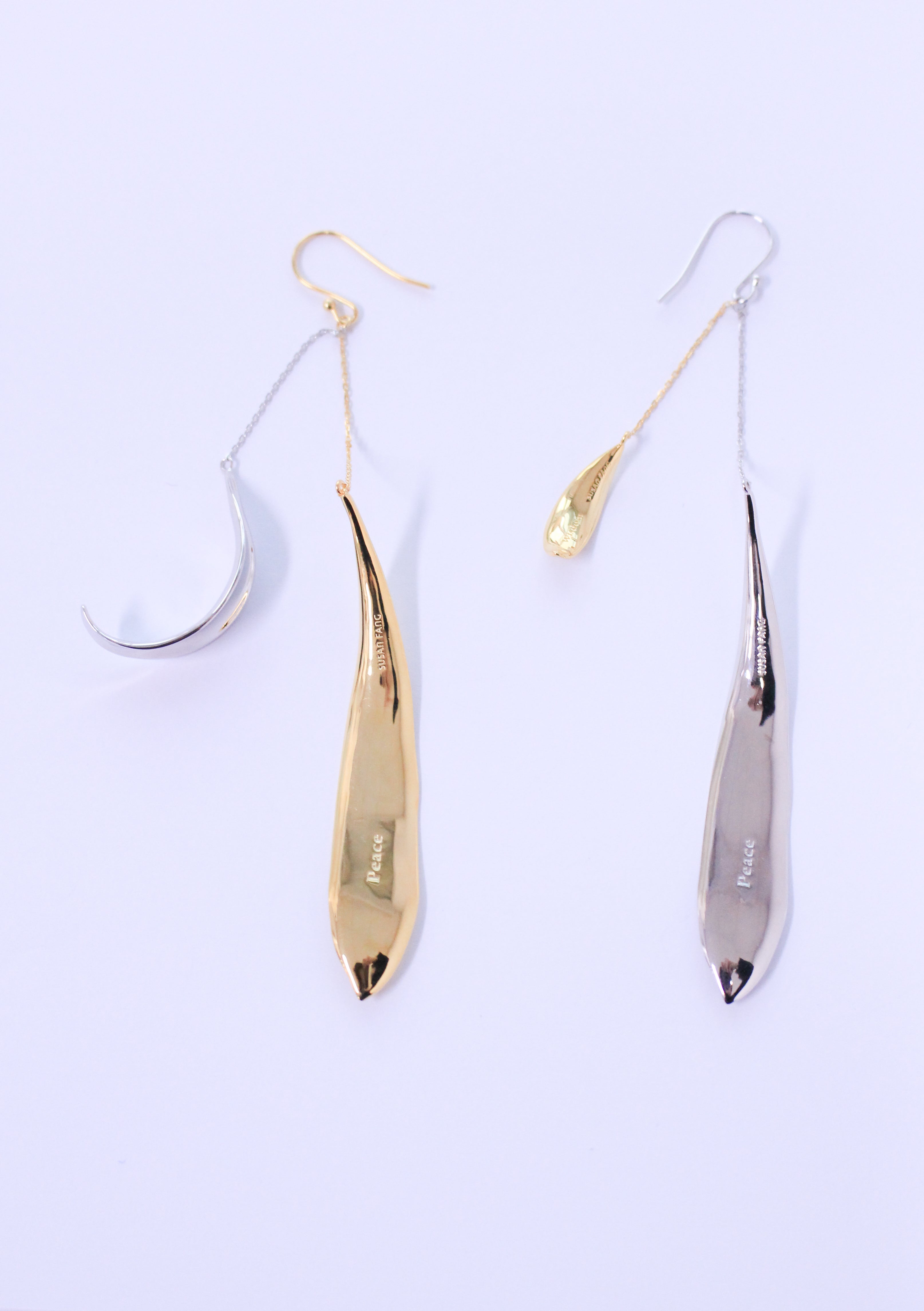 DANGLE OLIVE LEAVES MIX EARRING