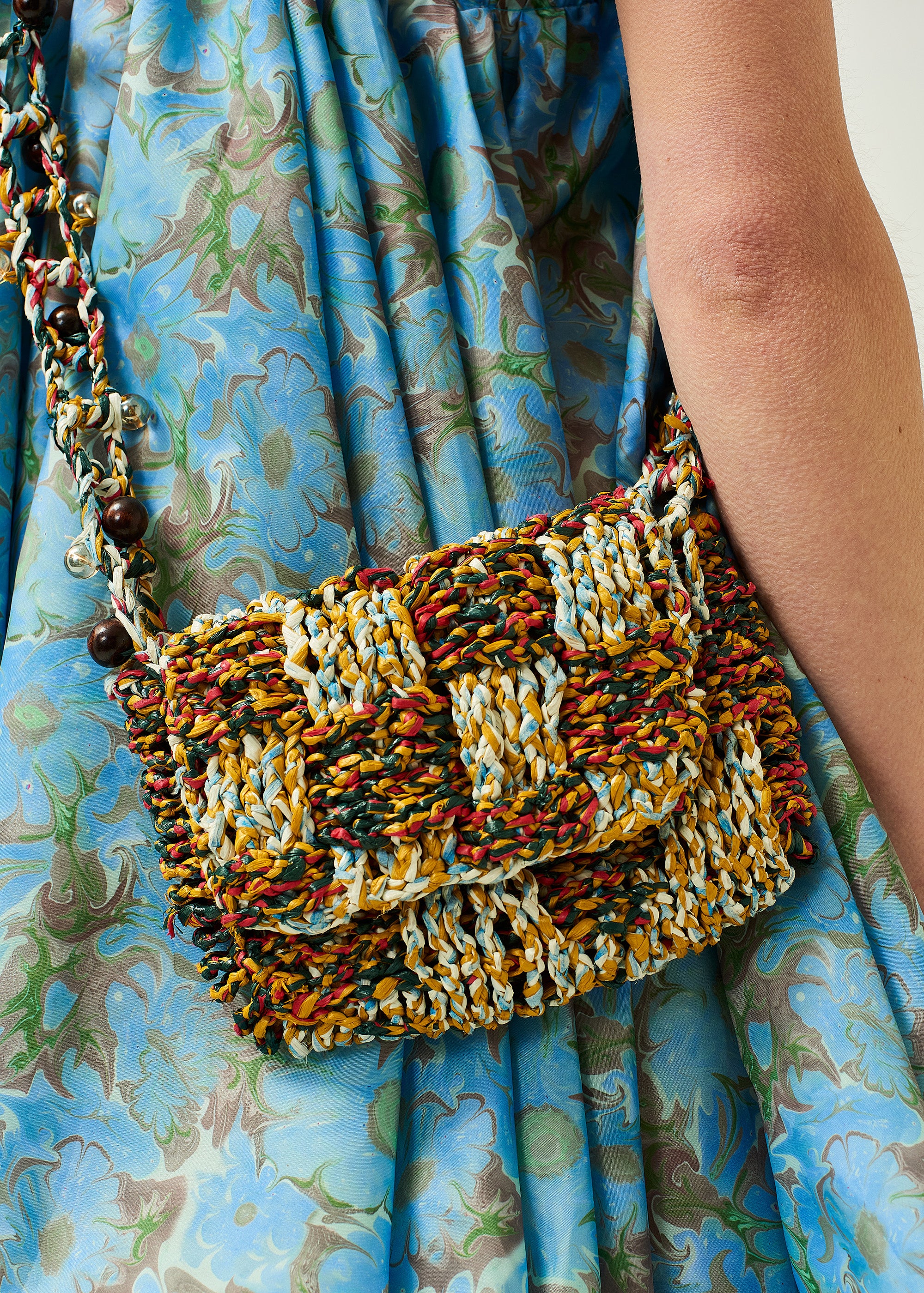 BEADED CROCHET HANDBAG