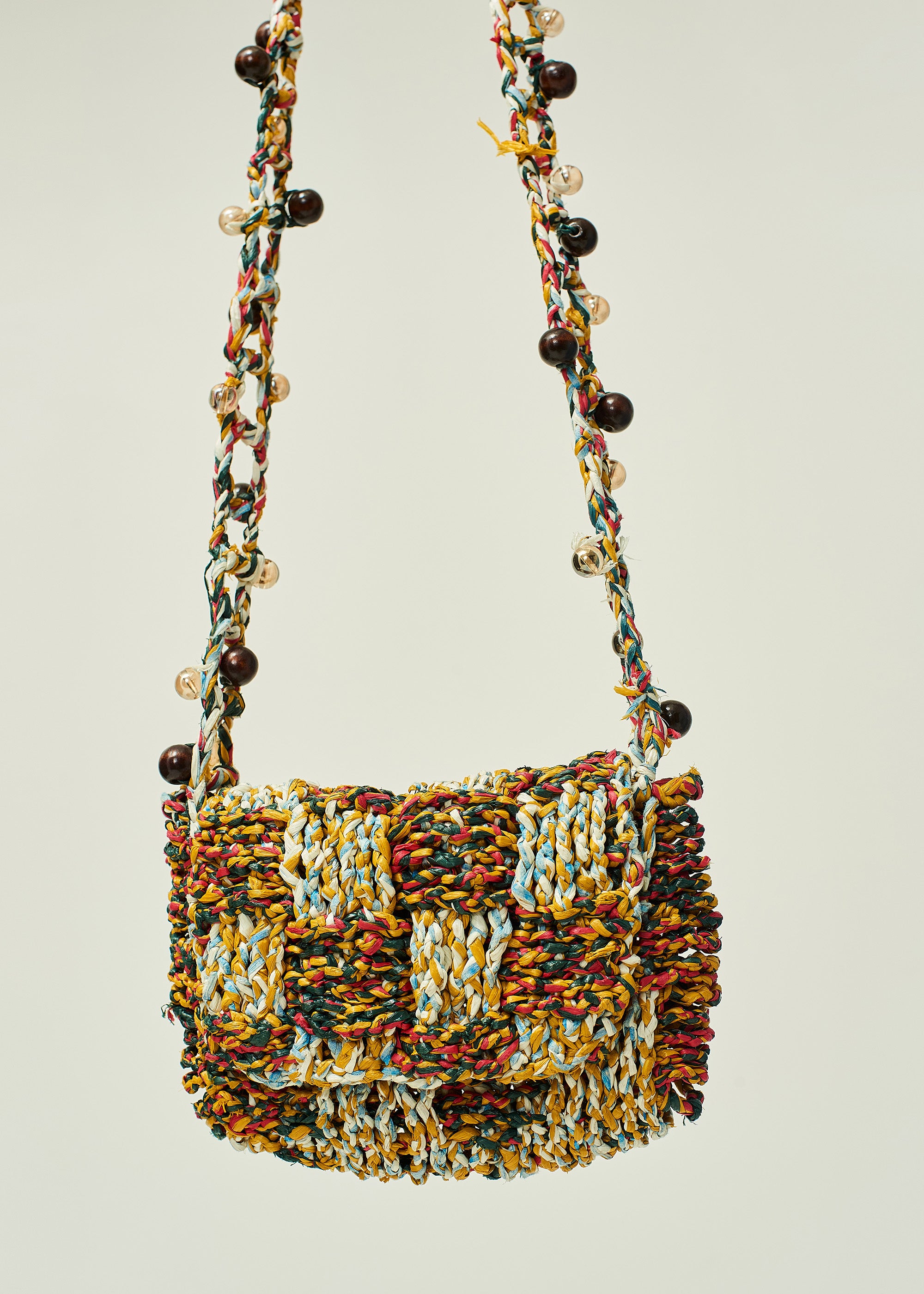 BEADED CROCHET HANDBAG