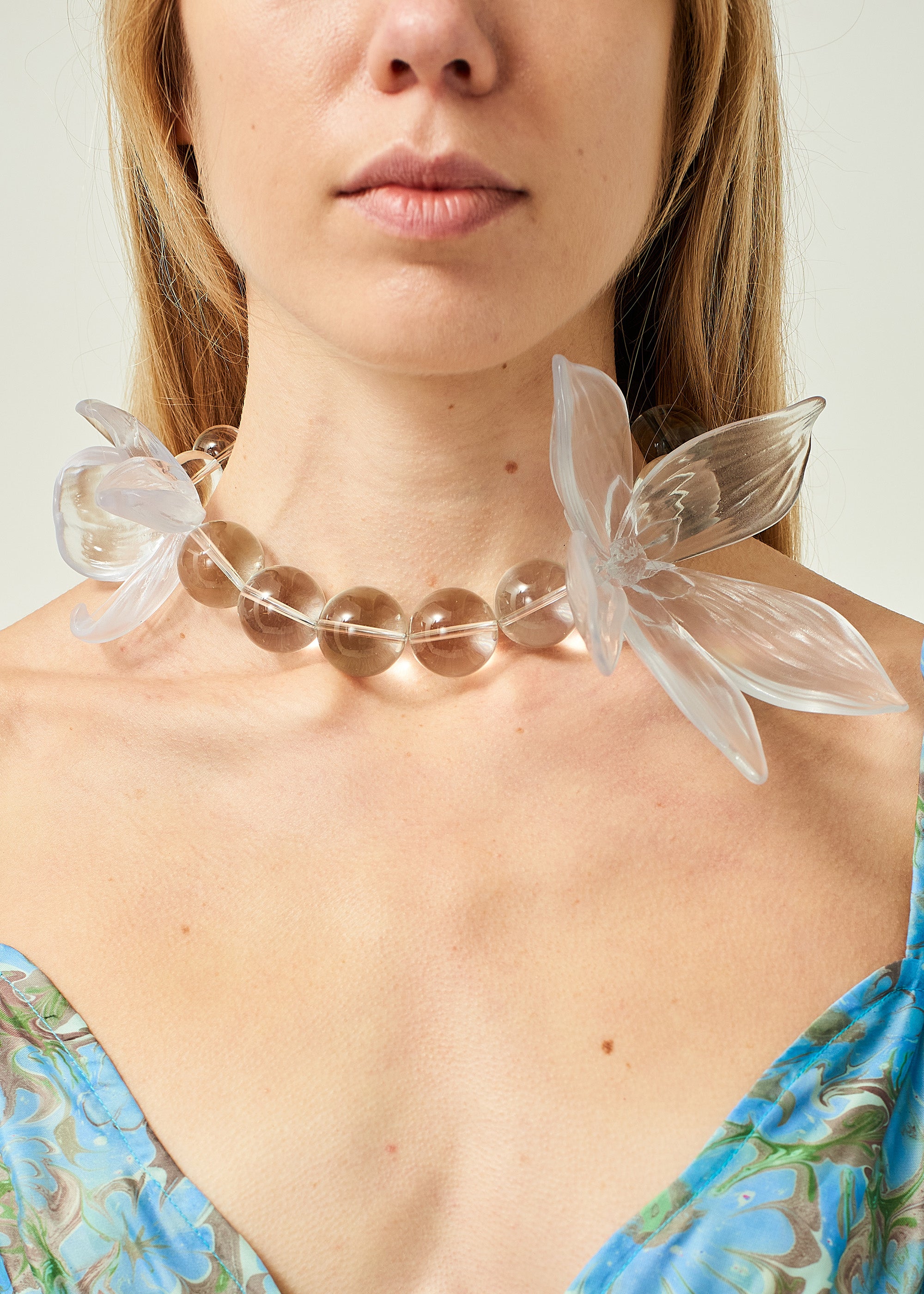 DOUBLED FLOWER PETAL CHOKER