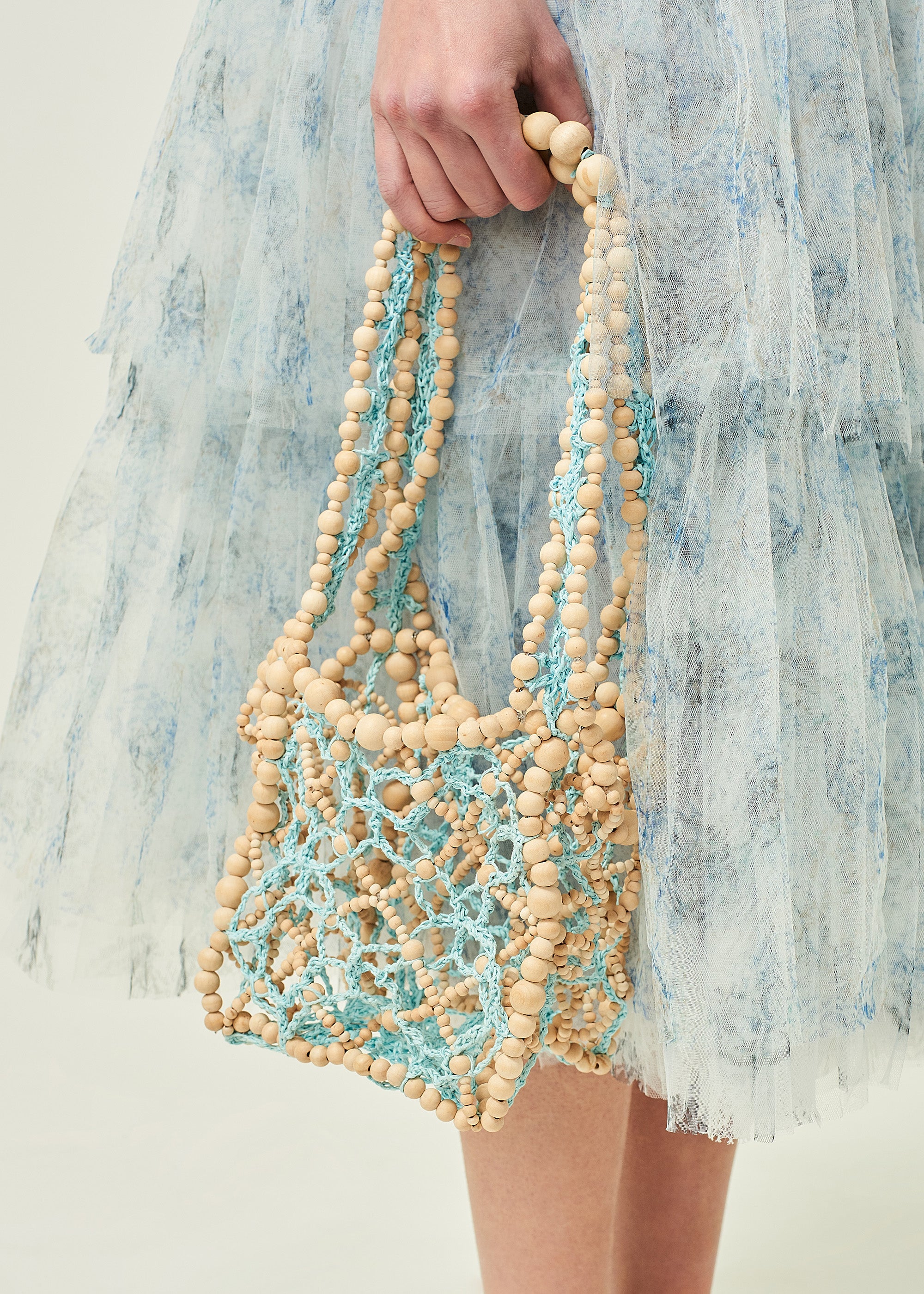 BEADED CROCHET SHOULDER BAG