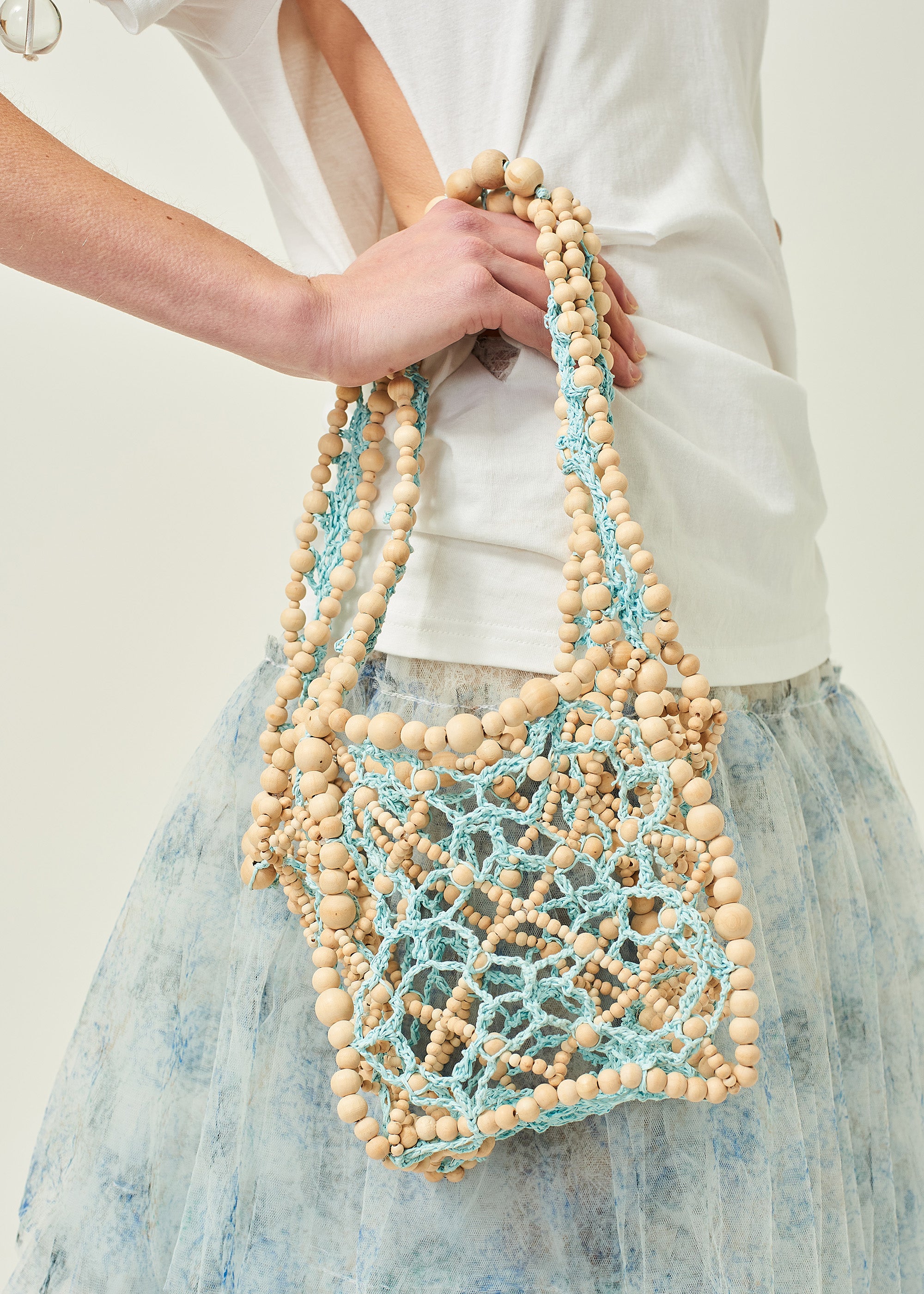 BEADED CROCHET SHOULDER BAG