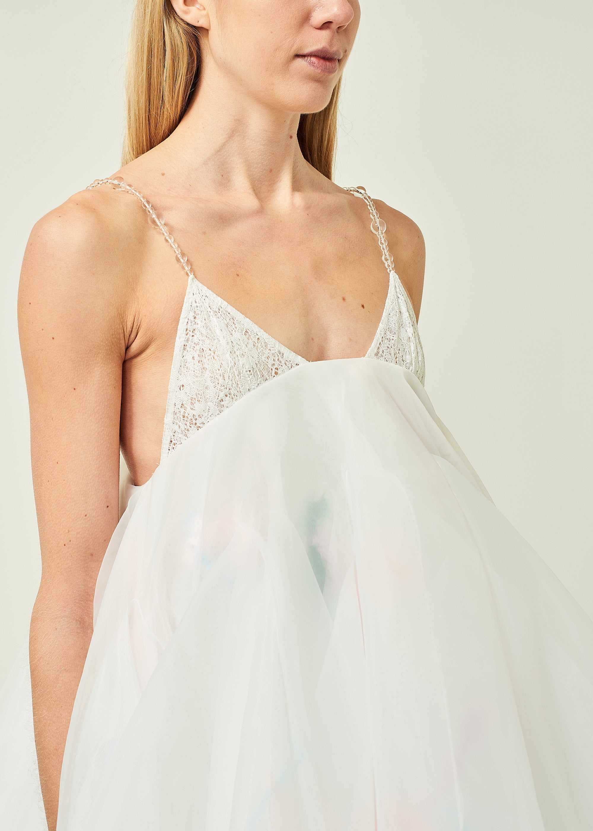 FEATHER ORGANZA BALLOON DRESS