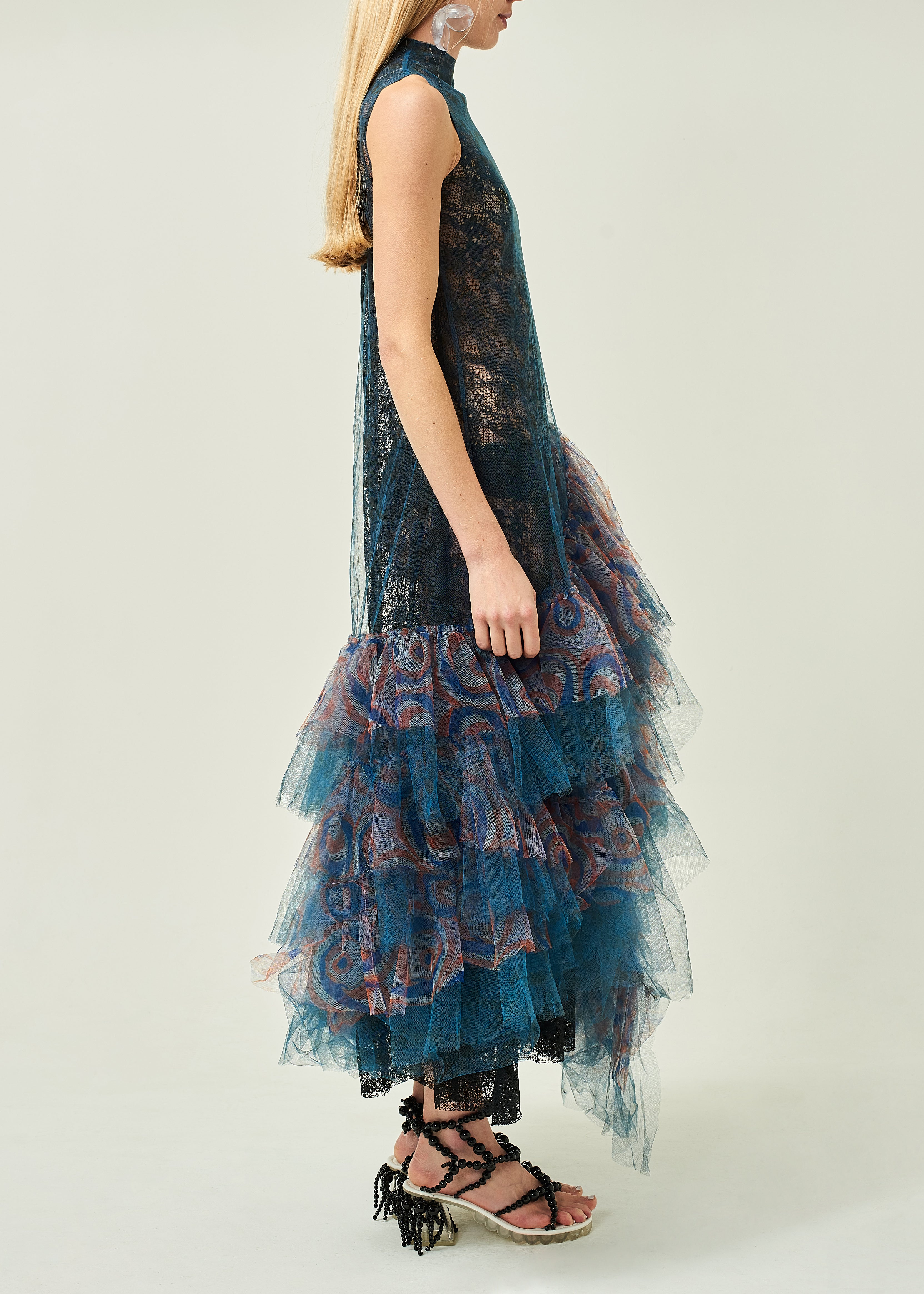 FRILLED MERMAID DRESS W/ LINING