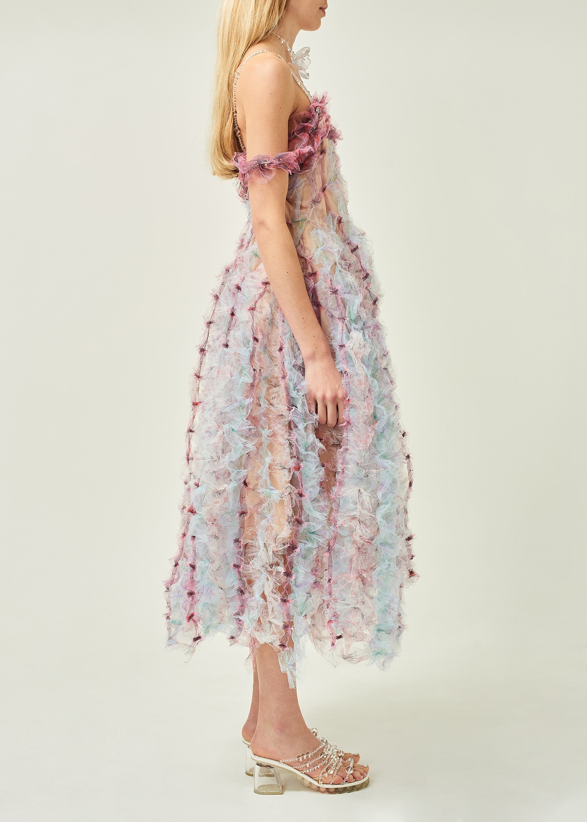 OFF SHOULDER AIRFLOWER DRESS